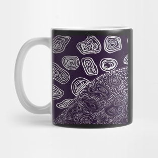 Australian Aboriginal inspiration - Original Abstract Painting - Purple Mug